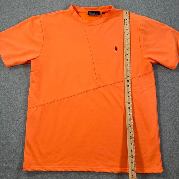 Polo Ralph Lauren Orange Crewneck Stitched Tee Shirt Men's 2XL Short Sleeve - Picture 5 of 8
